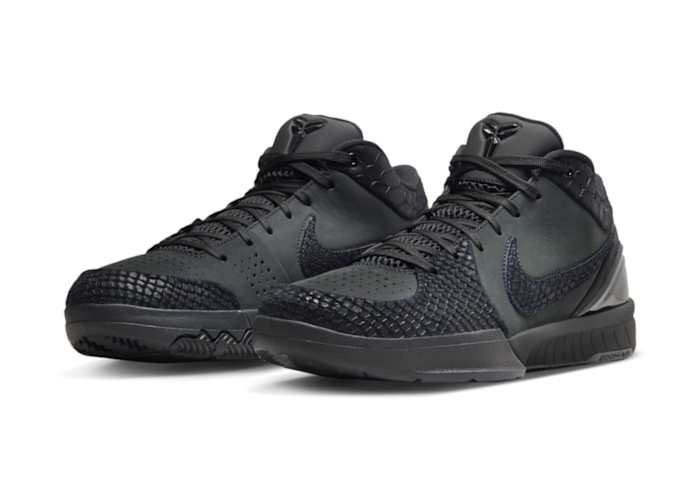 Side view of Kobe Bryant's black Nike sneakers.